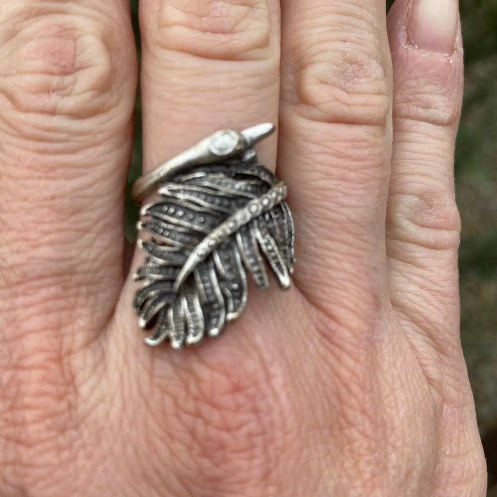 Silver Feather Ring